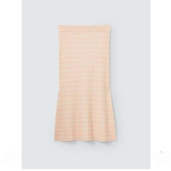 NWT  Club Monaco Geo Mixing Rib Sweater 90s Knit Midi Skirt Size Small - Picture 11 of 12